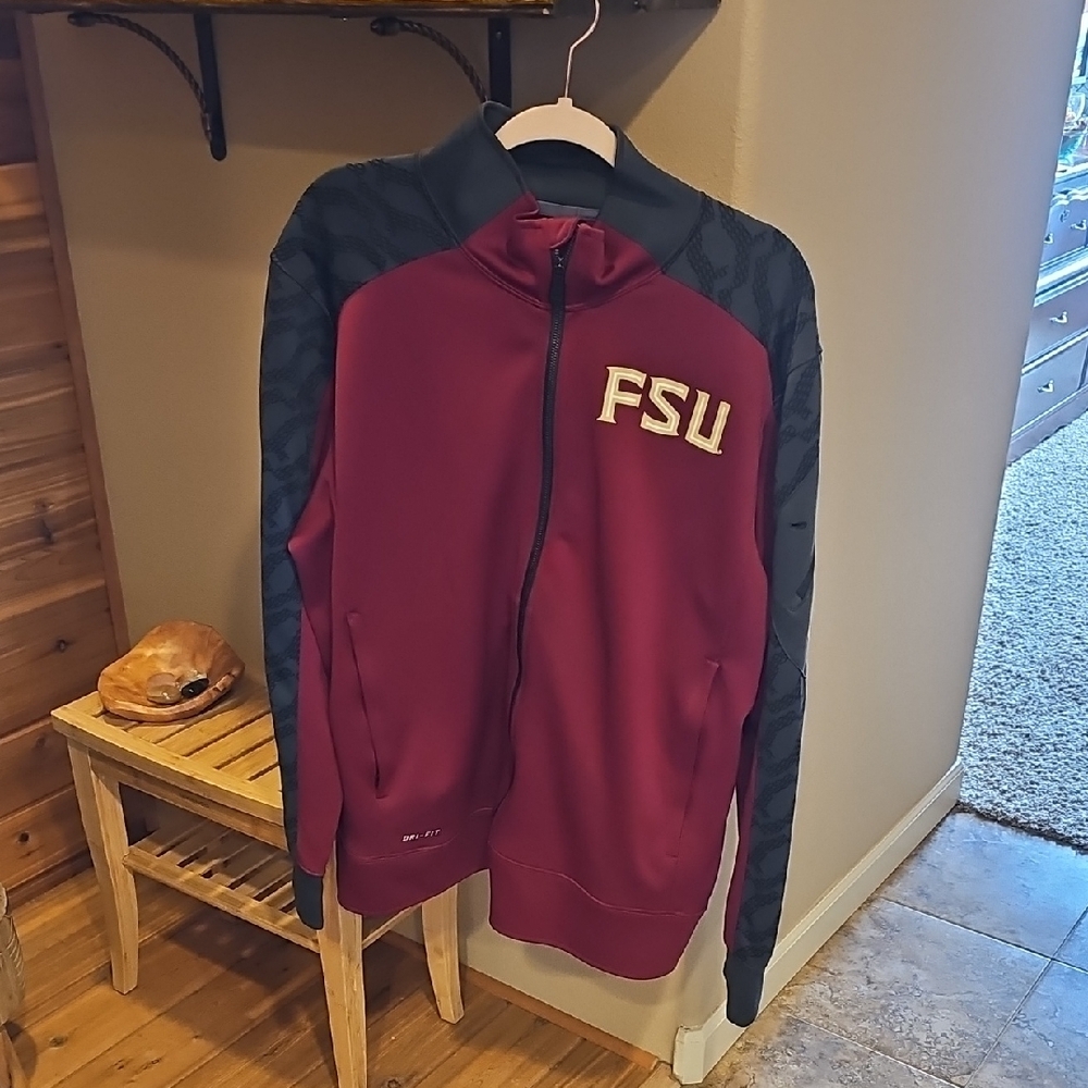 Mens Very Rare Florida State Seminoles Nike Performance Full Zip Embroidered Jac